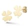 Bellissima Gold 14K Yellow Gold Four Leaf Clover Studs