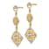 14k Yellow Gold and Rhodium Over 14k Yellow Gold Diamond-Cut Filigree
Dangle Earrings