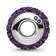 Sterling Silver Reflections Purple/Violet Full Preciosa Crystal Bead