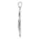 Rhodium Over 14K White Gold Polished INRI Crucifix Pendant