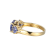 Blue Cubic Zirconia 18k Yellow Gold Over Silver June Birthstone Ring 4.27ctw