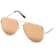 Quay High Key Mini Gold Aviator Frame / Gold Lenses Sunglasses