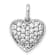 Rhodium Over 14k White Gold Diamond Heart Pendant
