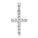 Rhodium Over 14k White Gold Diamond Cross Pendant