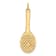 14k Yellow Gold Textured Tennis Racquet with Freshwater Pearl Charm
