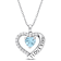 1.88ctw Sky Blue and White Topaz Heart "I love You" Heart
Pendant with Chain in Sterling Silver