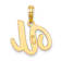 14k Yellow Gold Script Letter U Initial Pendant