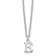 Rhodium Over Sterling Silver Cutout Letter E Initial Necklace