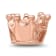 14K Rose Gold Over Sterling Silver Princess Crown Bead