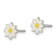 Sterling Silver and Enamel Flower Children's Post Earrings