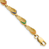 14k Yellow Gold Textured Multi-Color Enamel Flip Flop Bracelet