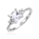 Square and Round White Topaz Sterling Silver Ring, 2.02ctw