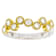 Lab-Grown Diamond Two-Tone Band Ring In 14K Gold Over Sterling Silver 0.50ctw