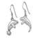 Rhodium Over Sterling Silver Polished Manatee Dangle Earrings
