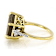 Golden Sheen Sapphire Hexagon Ring In 18K Gold Over Sterling Silver 14.23ctw