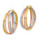 14k Yellow Gold, 14k White Gold and 14k Rose Gold 1" Fancy Tube
Hoop Earrings