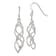 Sterling Silver Polished and Twisted Intertwined Dangle Earrings