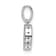 14K White Gold Diamond Letter O Initial with Bail Pendant