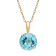 Swiss Blue Topaz 10K Yellow Gold Pendant 1.15ctw