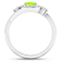 Oval Green Peridot and Diamond 14K White Gold Halo Ring 0.9 ctw