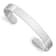 Rhodium Over Sterling Silver Polished 6mm Children's Cuff Bangle