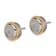 Sterling Silver Rhodium-plated with 14K Accent Polished Diamond Earrings