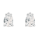 5x3mm Pear Shape White Topaz 14k White Gold Stud Earrings