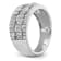 Rhodium Over 14K White Gold Diamond Band 0.88ctw