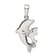 Rhodium Over Sterling Silver Blue Inlay Lab Created Opal Dolphin Pendant