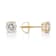 Certified White Lab-Grown Diamond H-I SI 14k Yellow Gold Stud Earrings 1.50ctw
