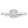 Rhodium Over 14K White Gold Diamond Cluster Engagement Ring 0.33ctw