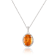 Oval 2.5ct Citrine with Round Moissanite Accents Pendant Style Necklace