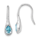 Rhodium Over Sterling Silver Polished Crystal Tear Drop Wire Earrings