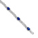 Rhodium Over 10k White Gold Diamond and Sapphire Infinity Bracelet