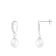 8-9mm White Cultured Freshwater Pearl and Cubic Zirconia Rhodium Over
Sterling Silver Earrings