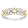 Lab-Grown Diamond Two-Tone Band Ring In 14K Gold Over Sterling Silver 0.75ctw