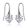 Heart Shape CZ Drop Earrings In Sterling Silver