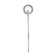 Rhodium Over Sterling Silver Fancy Script Letter I Initial Charm