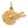14k Yellow Gold Textured and Diamond-Cut Artist Palette Pendant