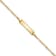 14k Yellow Gold Flat Figaro Link ID Bracelet