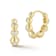 Sterling Statements 14K Yellow Gold Over Sterling Silver CZ Graduated
Beaded Huggie Earrings
