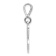 Rhodium Over 14k White Gold Solid Polished Script Filigree Textured
Letter C Initial Pendant
