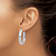 Rhodium Over 14k White Gold 1 3/8" High Polished Hoop Earrings