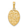 14k Yellow Gold Textured Police Officer Badge Pendant