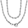 Invicta Men's Rope Chain Necklace 3mm In Stainless Steel 24 Inch