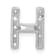 Rhodium Over 14K White Gold Diamond Letter H Initial Charm