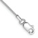 Rhodium Over 10k White Gold 0.9mm Box Link Bracelet