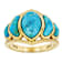 Turquoise Multi-Shape Ring In 18K Gold Over Sterling Silver