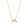 CZ Initial M Tennis Necklace And Pendant Set In 14K Gold Over Brass 4.05ctw