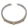 Sterling Silver with 14K Gold Over Sterling Silver Accent Oxidized
1.74ct. Gemstone Cuff Bracelet